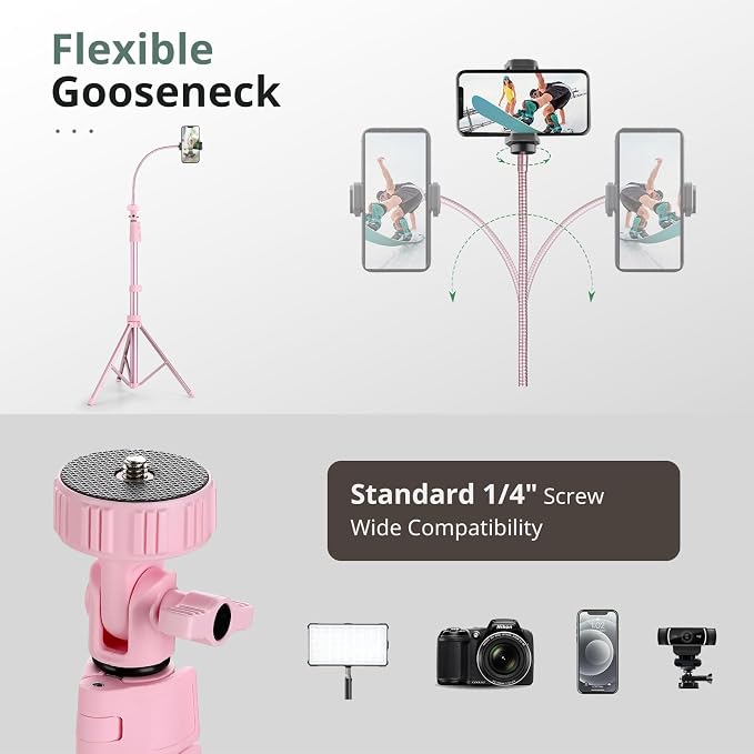 SENSYNE 88" Phone Tripod & Selfie Stick, Extendable Cell Phone Tripod Stand