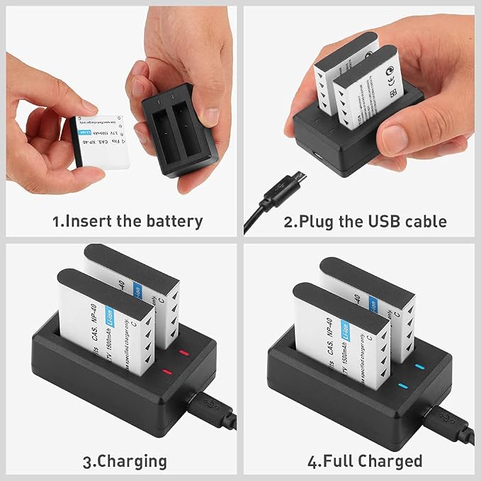 NP-40 Battery Pack, 3 x 1500mAh Rechargeable Batteries