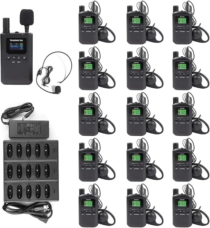 AGJ Wireless Tour Guide System, Tour Guide Headsets, Tour Guide Microphone 1