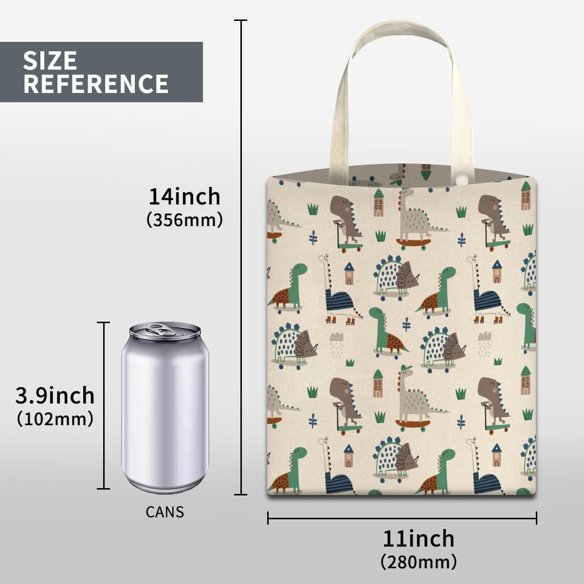 Car Trash Can, Cute Car Trash Bag, Hanging Car Organizer and Storage Bag, Trash Bin for Car Accessories, Vehicle, Travelling, Camping Cute Dinosaur