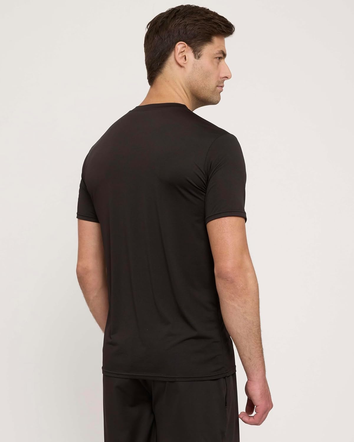 Real Essentials Men's Dry-Fit Short Sleeve Crew Neck T-Shirts - 5 Pack for Gym & Fitness Activities