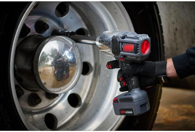 Ingersoll Rand W8571-K2 3/4" 20V Cordless Impact Wrench 2 Battery Kit, 2000 ft-lb Torque, 6" Extended Anvil, Friction Ring Thru-hole, Pistol