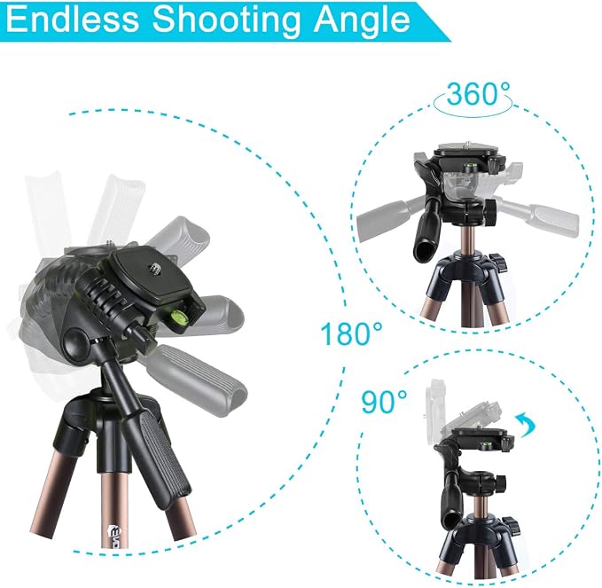 Endurax 60'' Tripod for Camera Canon Nikon DSLR, Camera Phone Tripod