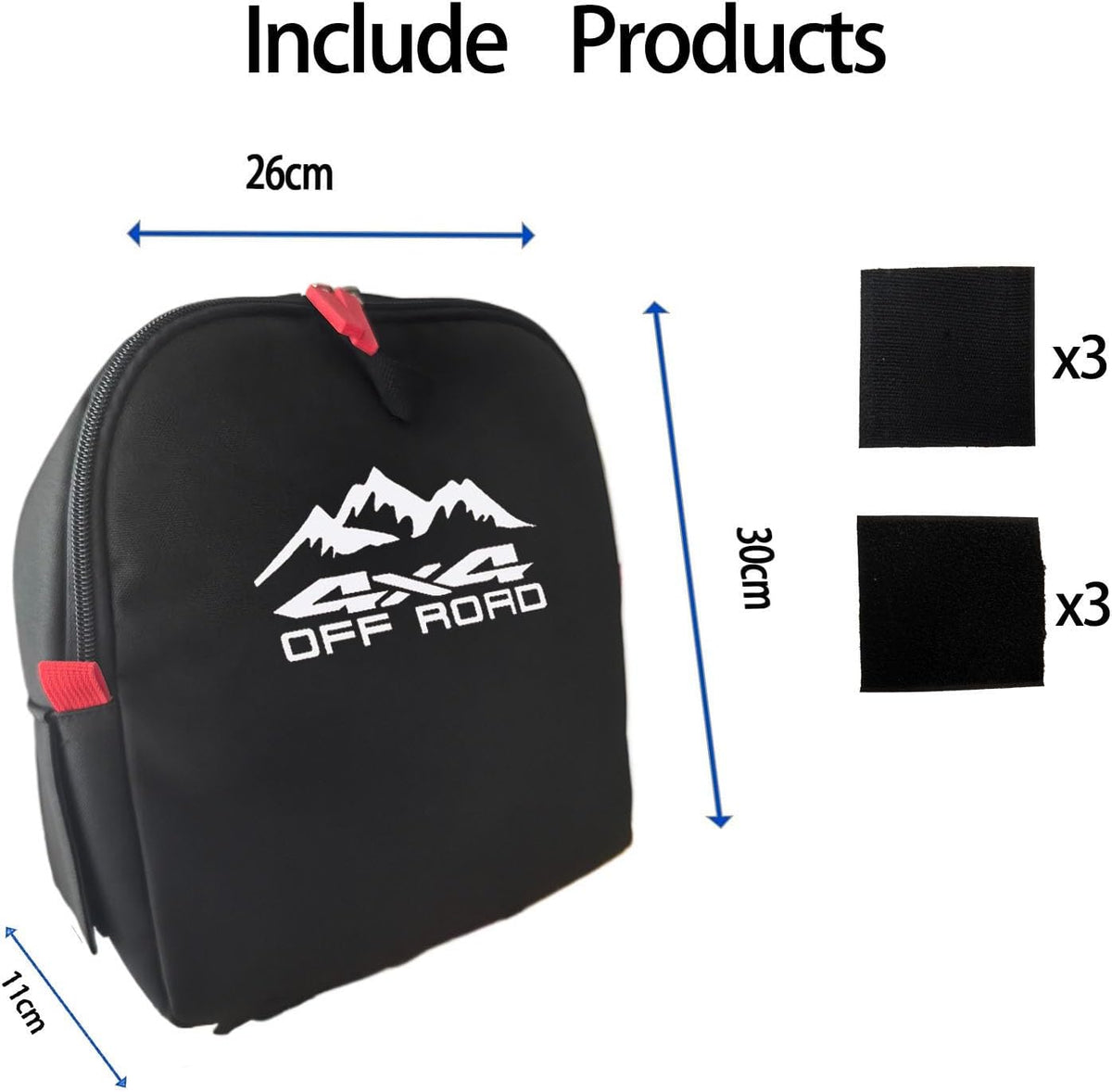 Trunk cubby storage bag Cargo side pocket compatible with Toyota RAV4 2019-2025 backpack organizer car trunk accessories (4x4White)