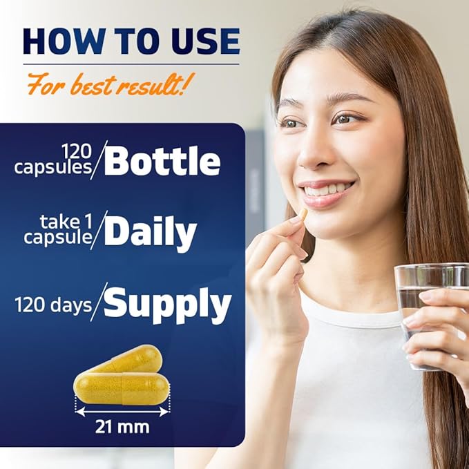 Vitamatic Turmeric Curcumin Supplement 3000 mg Equivalent Per Serving, Made with 95% Curcuminoids, Black Pepper, Ginger, Moringa, 120 Vegetable Capsules, Non-GMO, Gluten Free (120 Capsules)