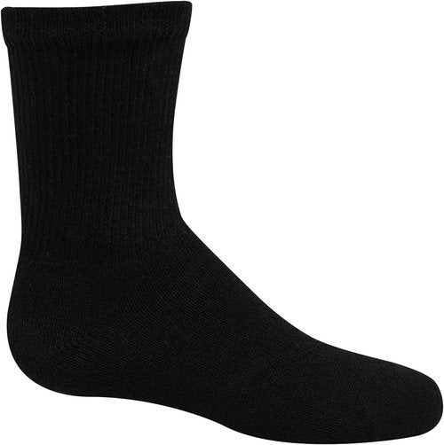 Hanes Boys' Socks - Moisture-Wicking Stretch-Cotton Crew, Ankle & No Show | 12 & 14 Pack, Black & White