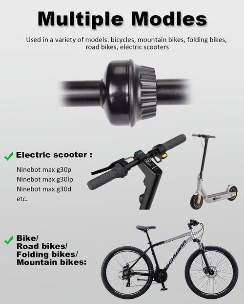 Felixstory Scooter Bell Compatible for Ninebot Max G30P/ G30LP/ G30D Electric Scooter Replacement Parts, Bike Rotary Horn, Handlebar Alarm Ring Scooter Accessory Loud Sound