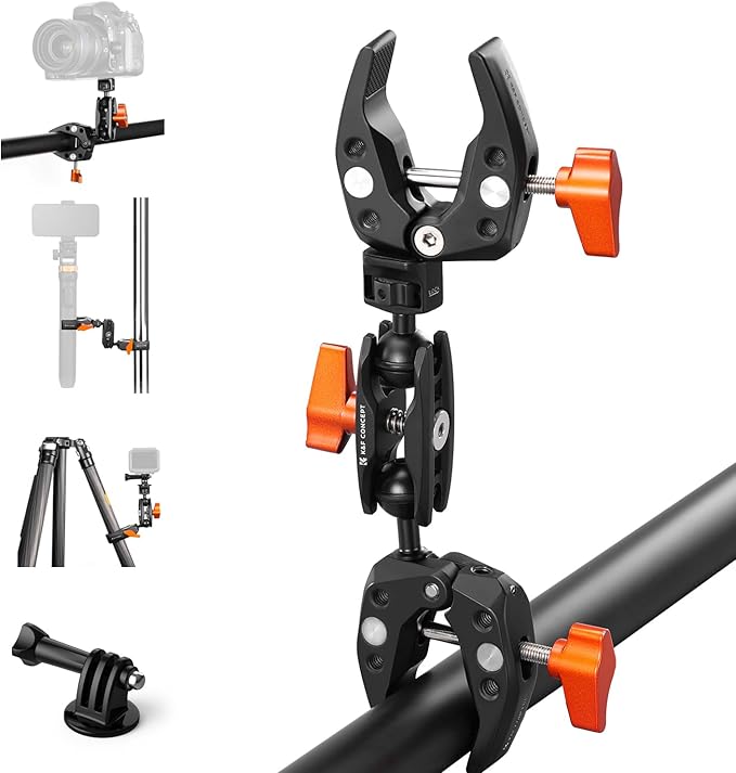 K&F CONCEPT Double Super Clamp Camera Mount