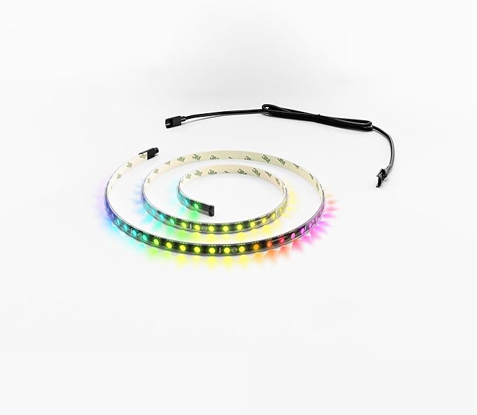Twinkly Line – Extension Kit App-Controlled Adhesive + Magnetic LED Light Strip with RGB (16 Million Colors) LEDs. Extendable. 5 feet. Black Strip. Indoor Smart Home Decoration Light