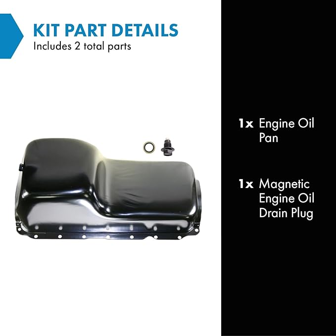 TRQ Engine Oil Pan Compatible with 72-91 Dodge 74-83 Plymouth
