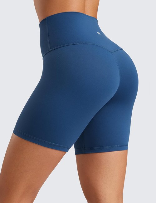 CRZ YOGA Biker Shorts - ButterLuxe High Waisted Spandex for Women | 6" Workout & Running