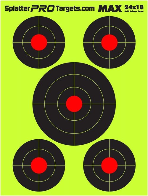 Extra Large Splatter Targets by [Brand Name] - Bright Fluorescent Yellow & White for Easy Shot Visibility | 18x24