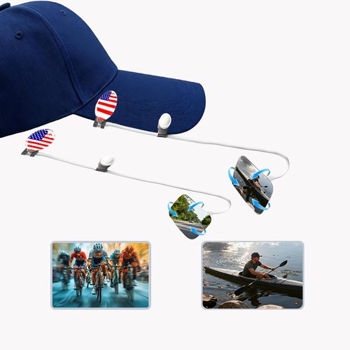 Ball Cap Rear View Bike Mirror,Enhanced Cycling Hat Mirrors,Cycling Gear Rowing Lightweight,Wheelchair Monitor (Right 2 Pack A)