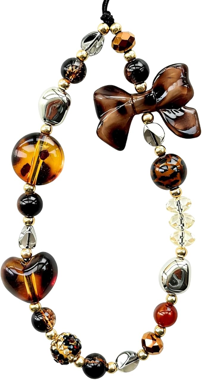 Cute Beaded Camera Wrist Strap for Phone, Digital Camera Charm Lanyard