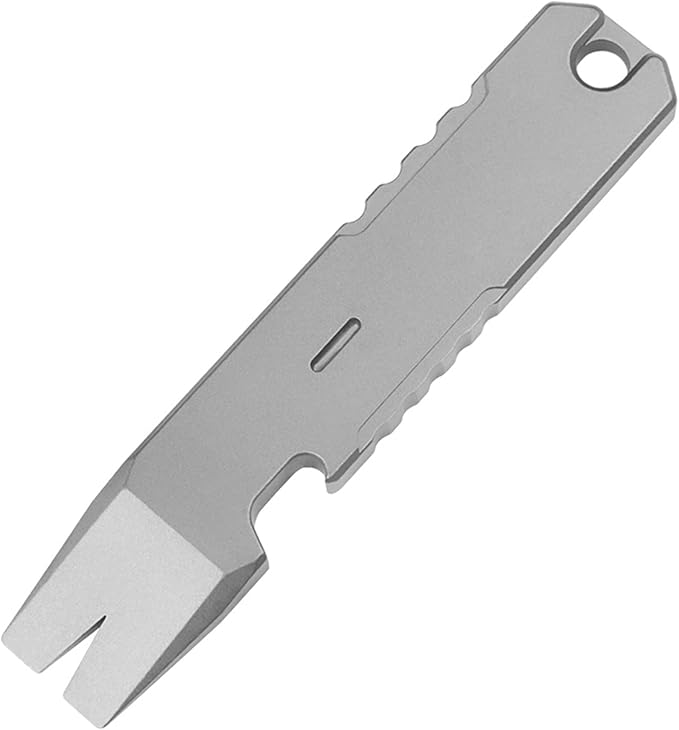 EDC Pry Bar Multi Tool Titanium Crowbar Multifunctional Portable EDC Tool Bottle Opener 3.78"