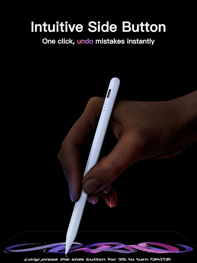 Stylus Pen for ipad 2018-2026, USB-C Fast Charging Pencil, Pixel-Perfect Tilt
