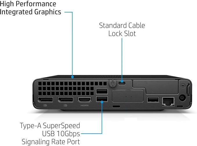 HP Elitedesk 800 G9 Mini PC, i5-14500, 32GB DDR5, 1TB SSD, Windows 11 Pro | Ultra-Compact & Silent Design Desktop Computer for Business, 3X 4K Display Support, Wired Keyboard & Mouse & Stand