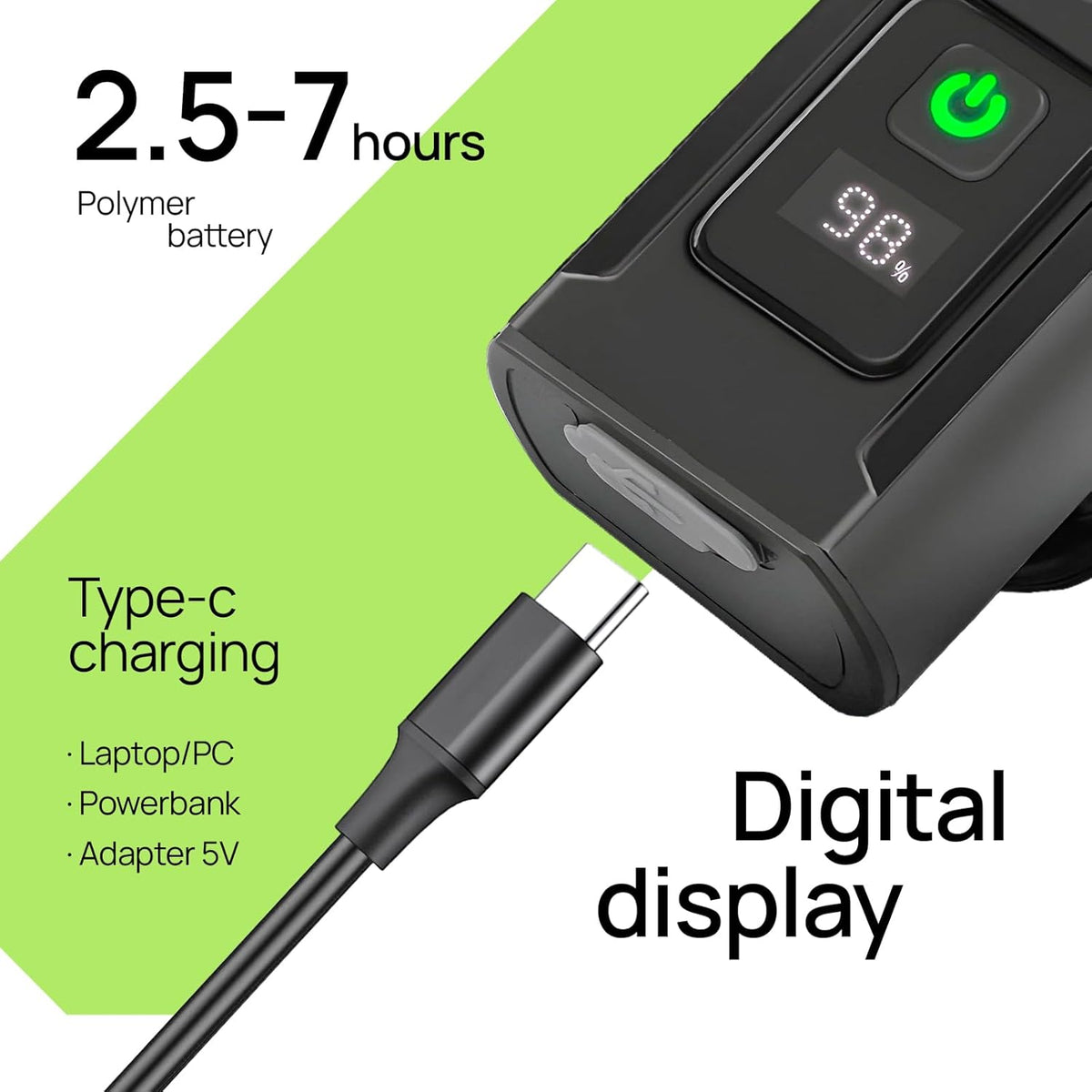 R15 Smart Bike Lights Set - USB C Rechargeable Front & Back Lights | 500 Lumen Waterproof for Night Riding