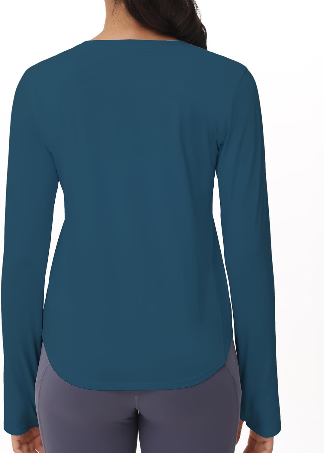 The Gym People Women's Long Sleeve Workout Shirts - Athletic Crewneck Hiking Tops with Thumb Hole