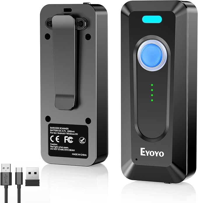 Eyoyo 2D Bluetooth Barcode Scanner: Portable QR Scanner