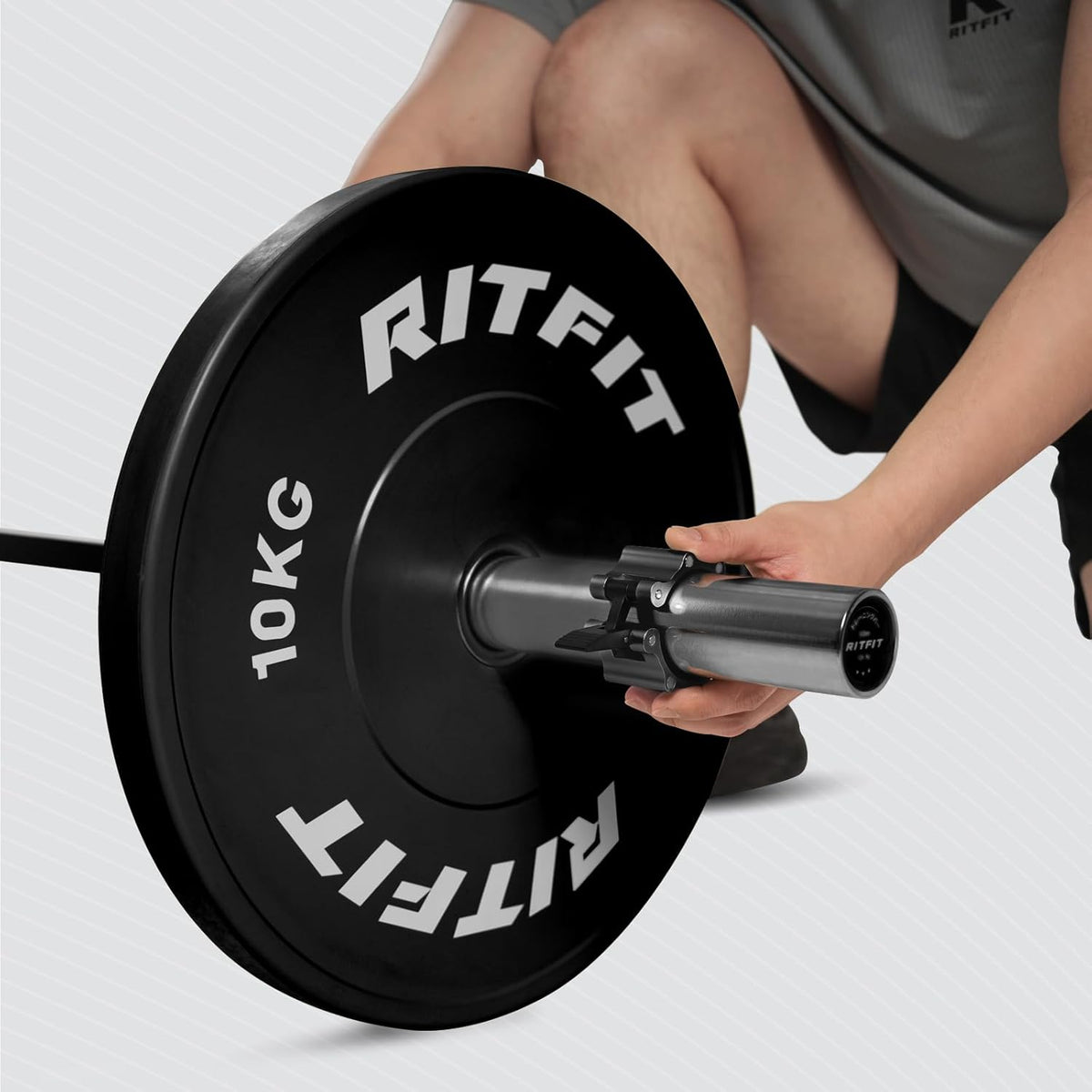 RitFit Barbell Collars - Heavy Duty Magnetic Locking Clamps with Quick Release & Non-Slip Pads (Pair)