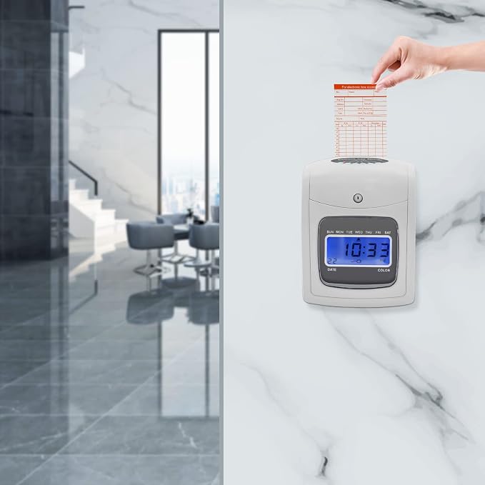 Starter Time Clock Bundle, Electronic Calculating Time Clock Employees in/Out