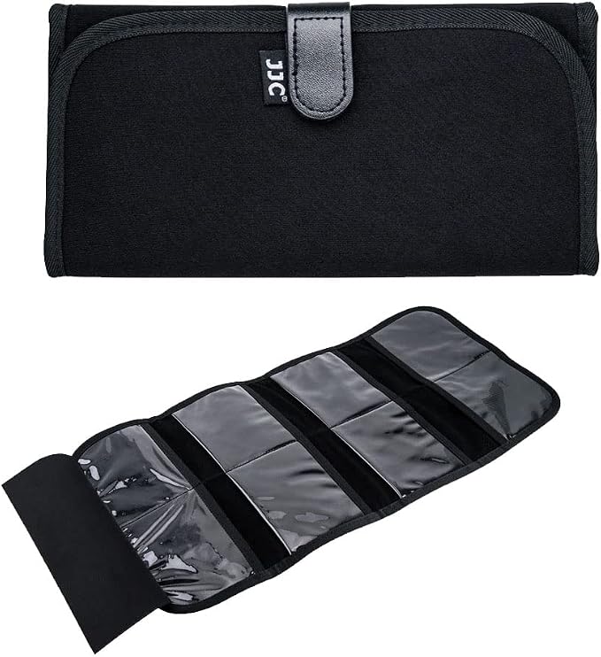 JJC 8 Pockets Lens Filter Case for Circular or Square Filters, Folding Filter
