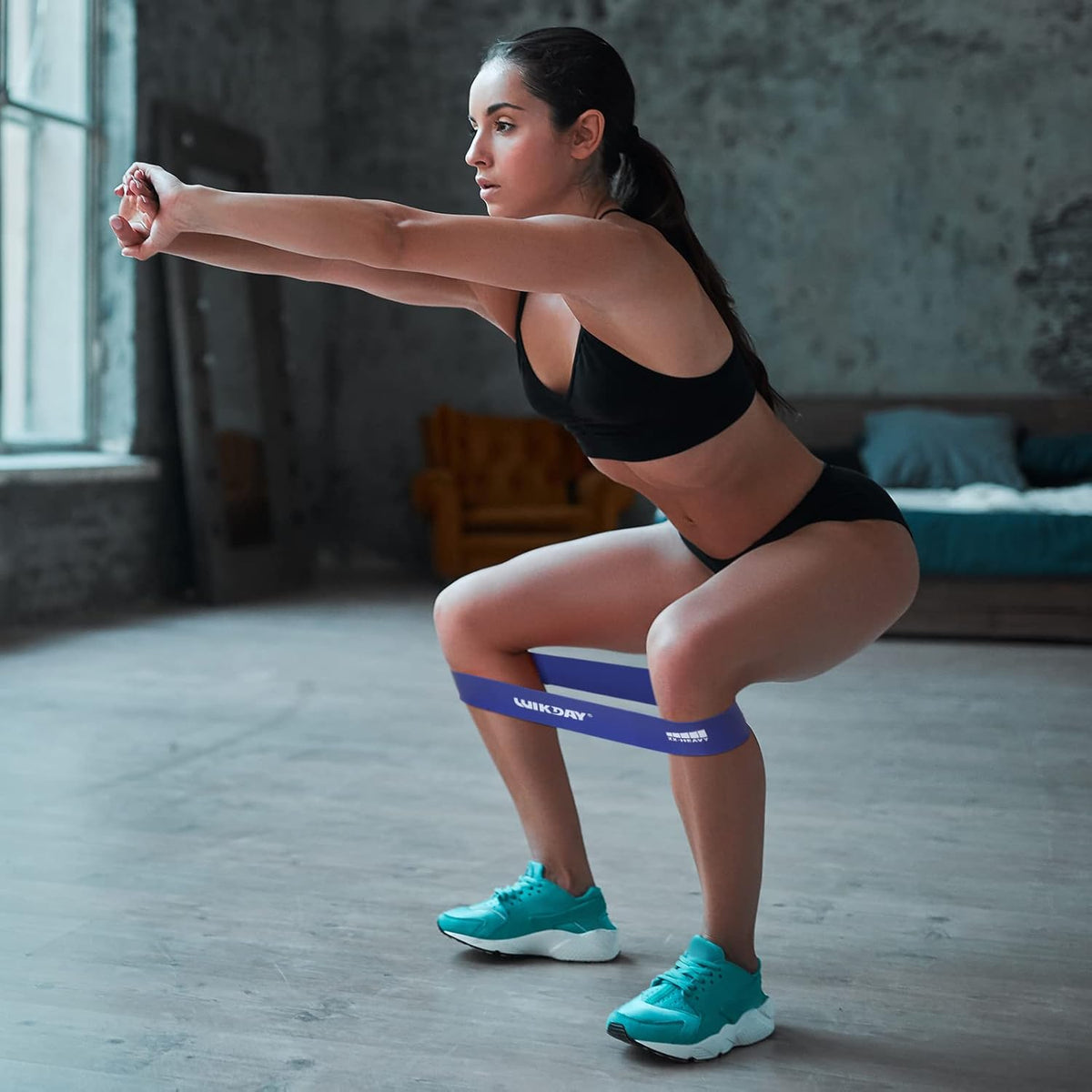 WIKDAY Resistance Bands - Versatile Workout Loop Bands Set for Men & Women | 5-Piece for Stretching & Crossfit