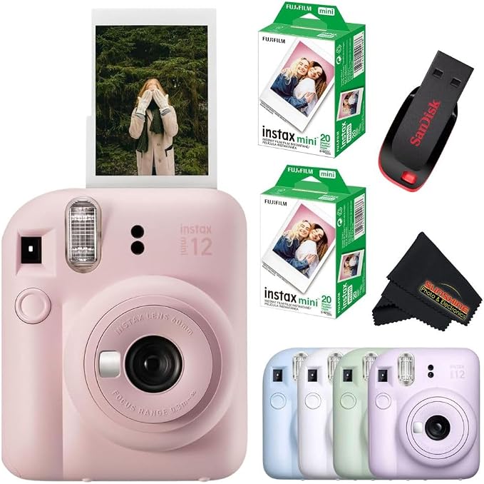 Fujifilm Instax Mini 12 Instant Camera Blossom Pink