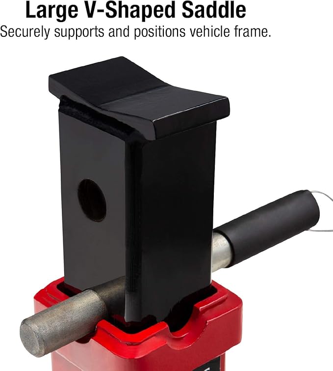 SUNEX TOOLS 1522A 22-Ton Jack Stands, Pair,Red and Sunex 533MD, 1 Inch Drive, 33mm Deep Impact Socket