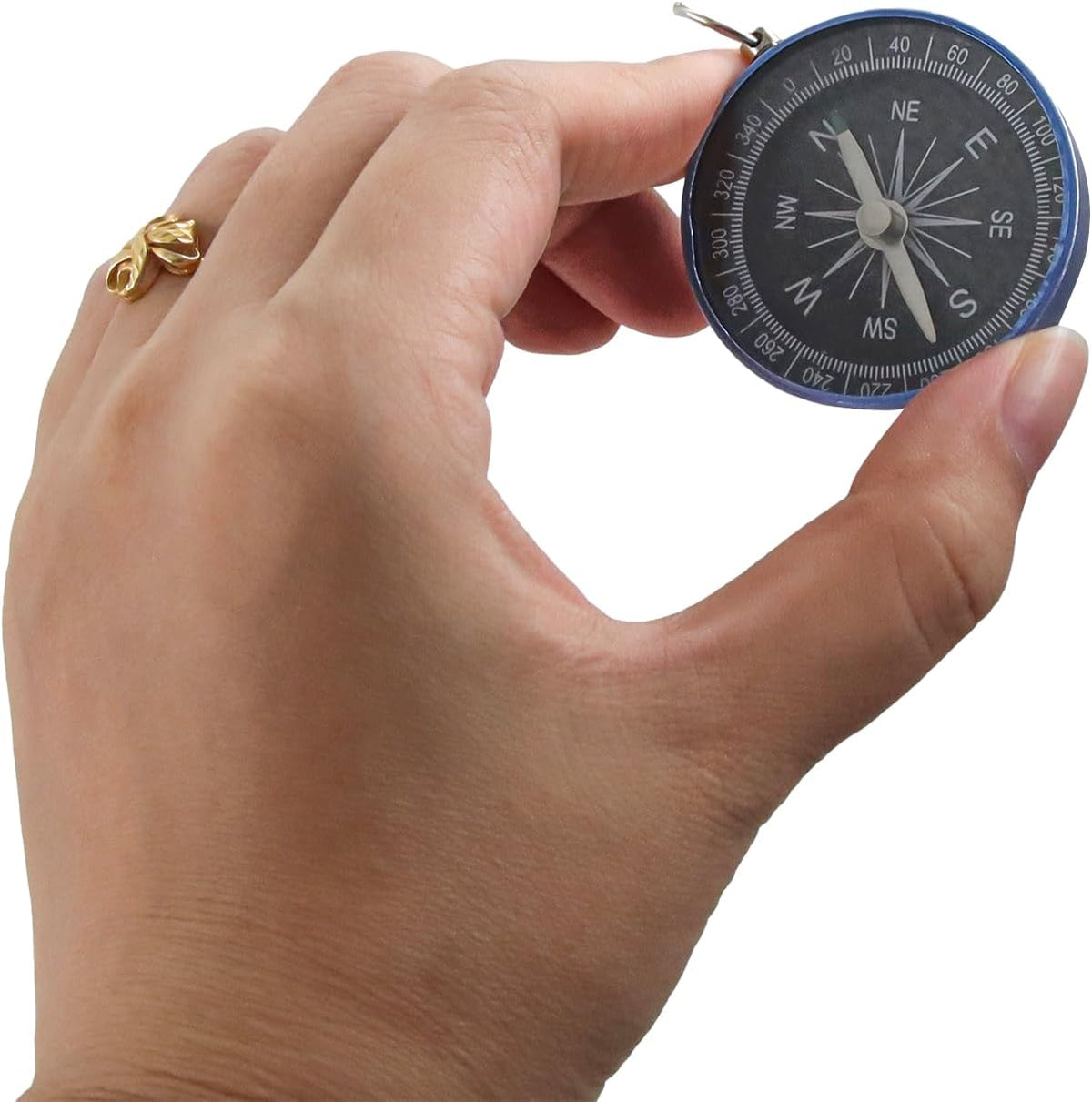 Skiennix Pocket Compass - Survival Navigation Tool with Key Ring for Outdoor Camping & Hiking