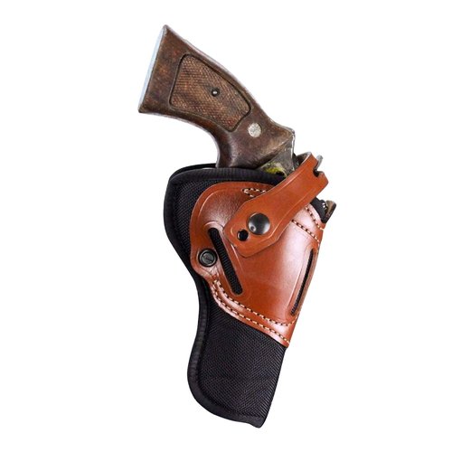 DeSantis Wild Hog Hybrid Revolver Holster - Hybrid Revolver Holster, OWB Holster compatible with Colt Anaconda 4", Dan Wesson 44VH 4", Ruger Redhawk 4", S&W N Frame 4", Classic Hunter - Ambidextrous