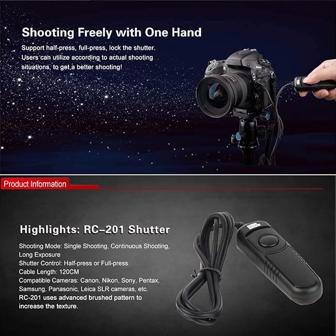Pixel Remote Shutter Cable E3 Compatible