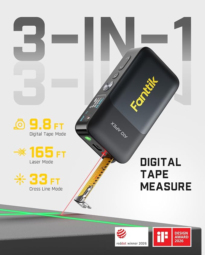Fanttik A10 Apex 3-in-1 Digital Laser Tape Measure