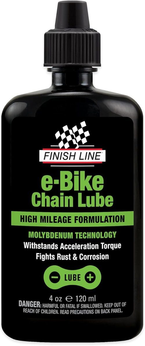 Finish Line E-Bike Chain Lube - Durable Lubrication with Rust Protection for High-Torque Riding