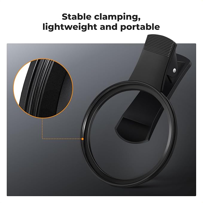 K&F CONCEPT 67mm Clip-on ND2-32 Phone Camera Lens Filter Kit
