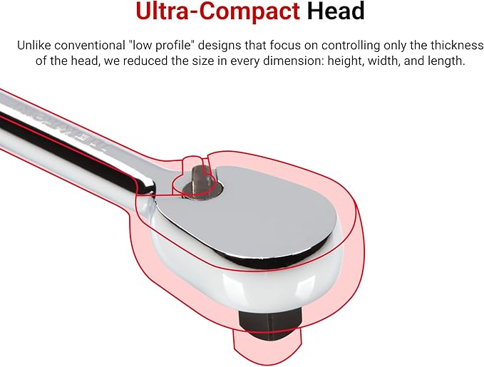 TEKTON 3/8 Inch Drive Flex Head Non-Quick-Release Comfort Grip Ratchet Set, 2-Piece (8, 12 in.) | SRH91202
