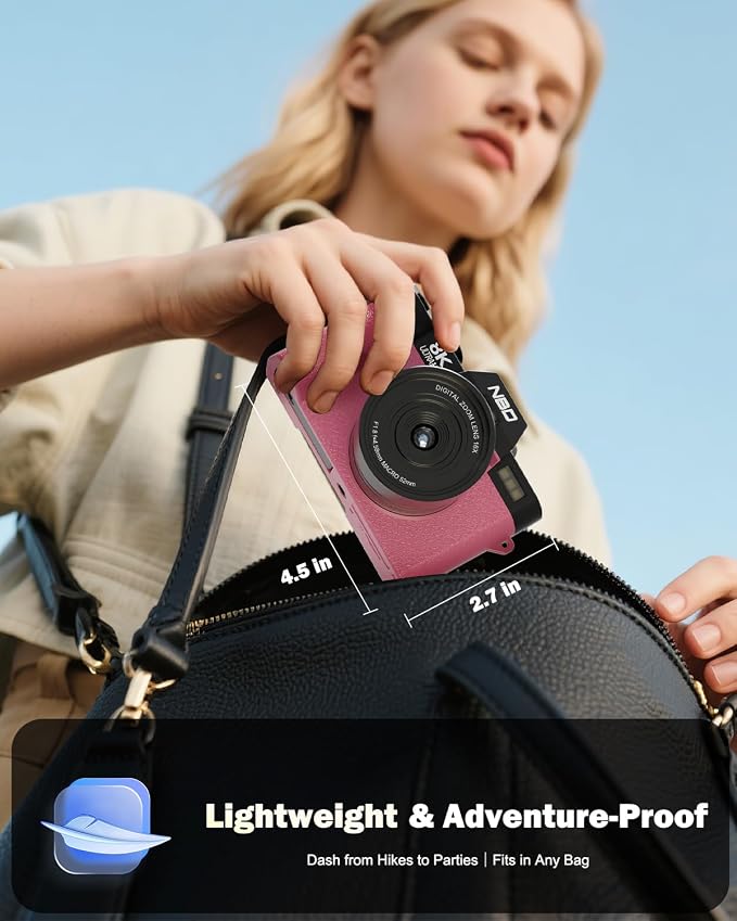 NBD 8K Digital Cameras for Photography, 64MP Camara Fotograficas, Travel