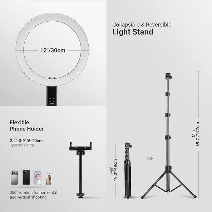 NEEWER 12" Selfie Ring Light