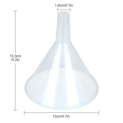 HNBun 30Pcs Plastic Funnels Set, 4.7 Inch Wide Mouth Large Clear Funnels for Filling Water Bottles, Multipurpose Tool with Long Spout for Transferring Liquid, Spices, Powder, Lotion, Oils