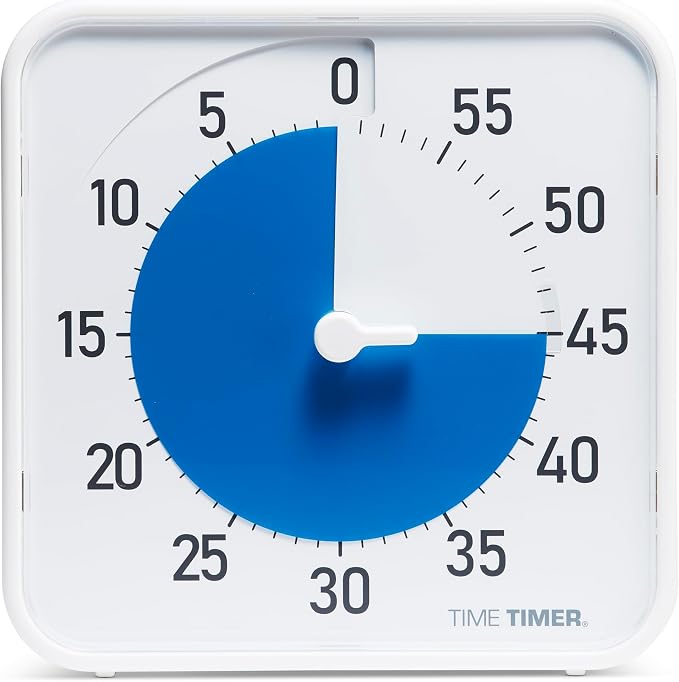 Time Timer Original 8" Visual Countdown Timer – Medium 60-Minute Silent