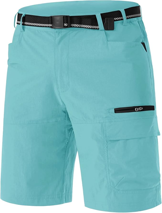 TACVASEN Men's Summer Outdoor Shorts Quick Dry Cargo Casual Work Hiking Shorts (NO Belt)