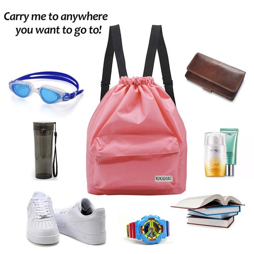 KIKIGOAL Dry Wet Separated Swimming Bag Portable Drawstring Backpack Waterproof Gym Sports Pool Beach Gear Bag
