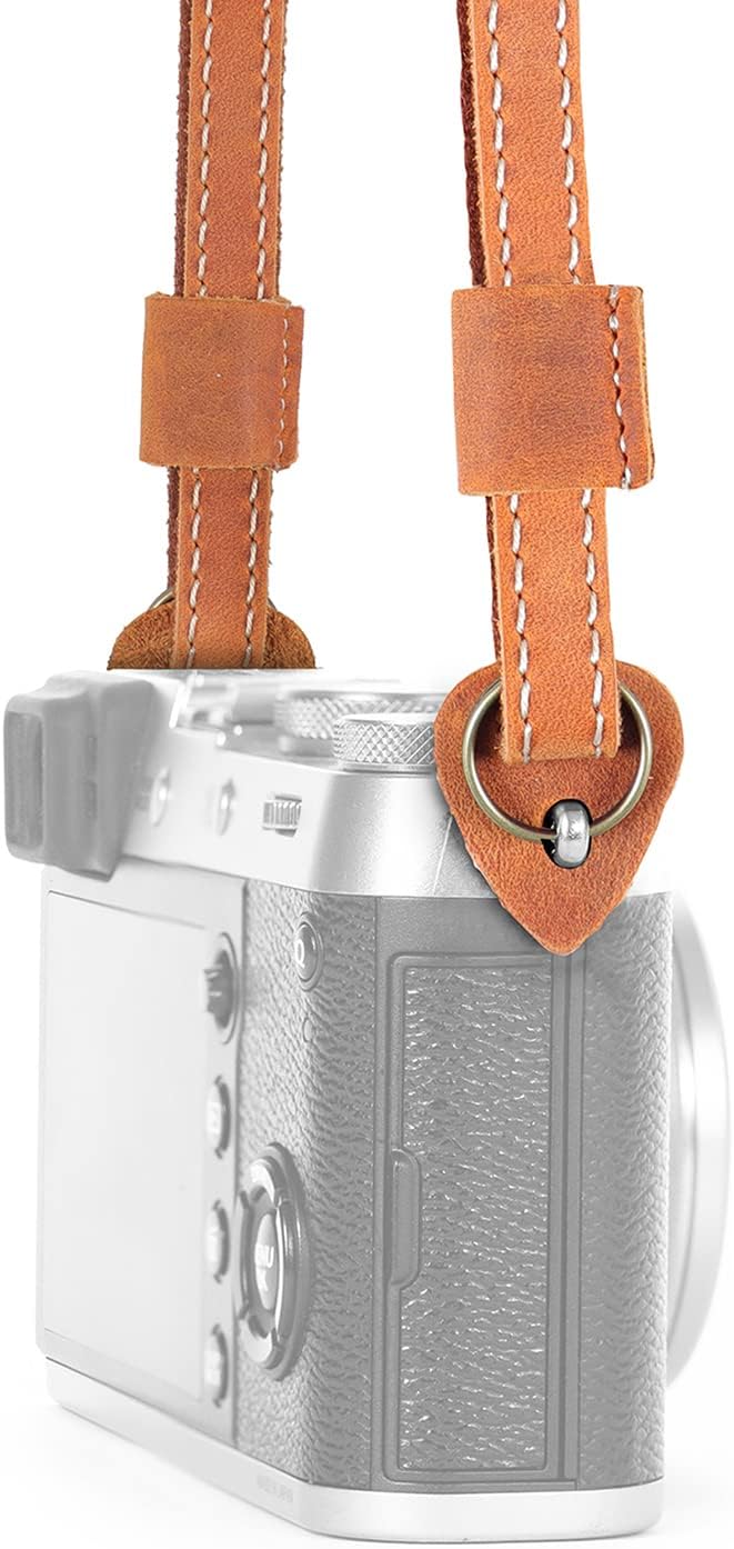 MegaGear SLR, DSLR Sierra Series Genuine Leather Camera Shoulder or Neck Strap