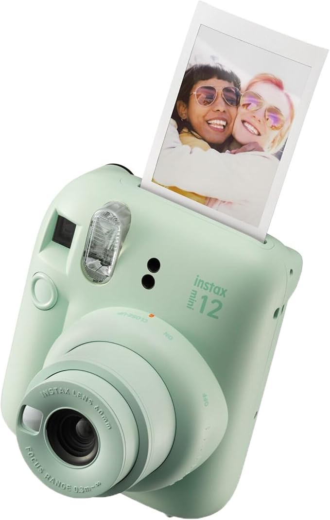 FUJIFILM INSTAX MINI 12 Film Camera Mint Green Bundle