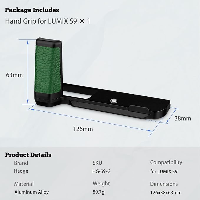 Haoge HG-S9-G Handle HandGrip for Panasonic LUMIX S9 Camera Body S9K L-Shape