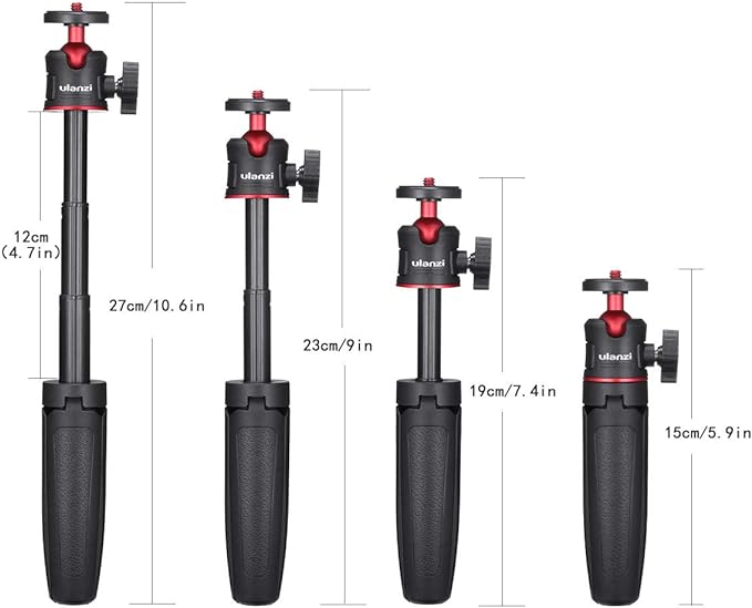 ULANZI MT-08 Extension Pole Tripod, Mini Selfie Stick Stand Handle Grip