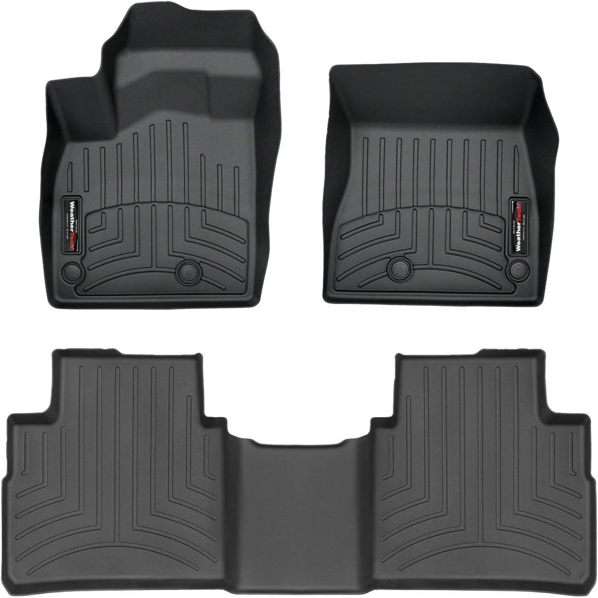 WeatherTech Custom Fit FloorLiners for Nissan Rogue - 1st & 2nd Row (4417701-4416442), Black