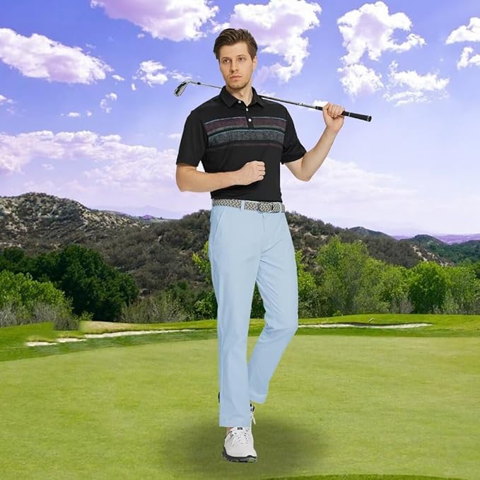 M MAELREG Golf Pants Men Quick Dry - 30"/32"/34" Stretch Lightweight 5 Pockets Water-Resistant Casual Mens Dress Pants