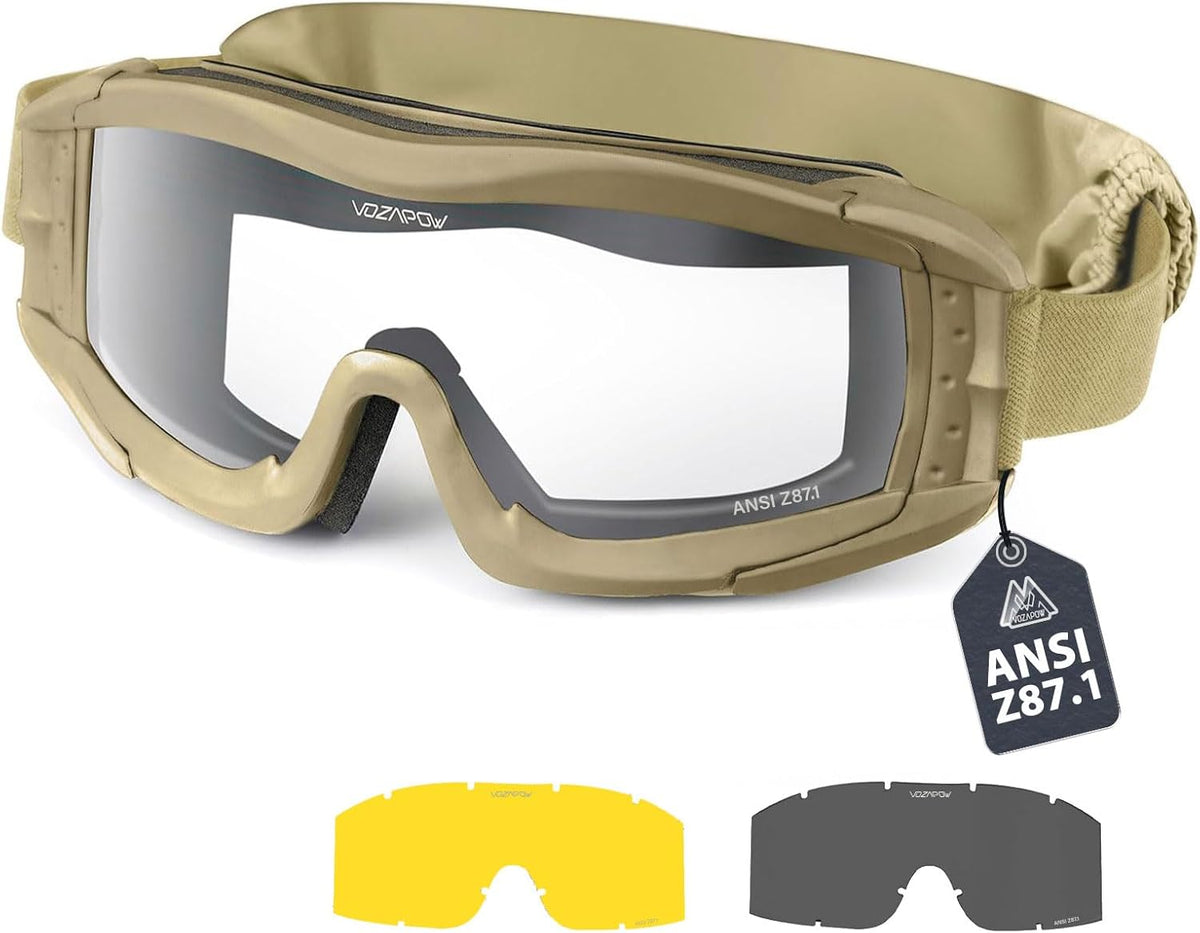 Skiennix Airsoft Goggles - Anti-Fog Shooting Glasses for Clear Vision | Durable & Comfortable